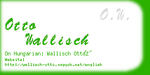 otto wallisch business card